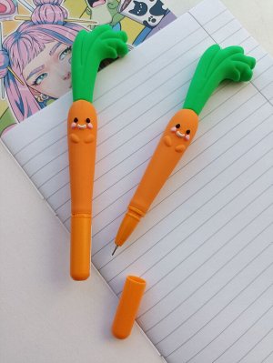 Ручка гелиевая синяя &quot;Морковка&quot;
