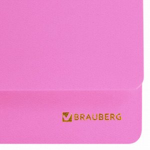 Планинг настольный недатированный (305x140 мм) BRAUBERG &quot;Select&quot;, балакрон, 60 л., розовый, 111697