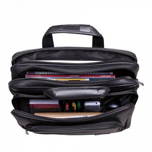 Сумка-портфель BRAUBERG с отделением для ноутбука 15-16&quot;, &quot;Favorite&quot;, 2 отделения, экокожа, 41х32х12 см, 240399