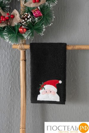 Полотенце Arya с Вышивкой Рождество 30x50 Santas Hat Темно-серый Темно-серый