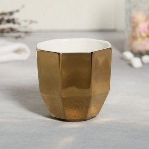 Чайная пара керамическая Gold: кружка 200 мл, блюдце d=13 см