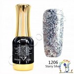 Жидкая фольга гель-лак Venalisa Platinum серебро  (1206), 12 мл