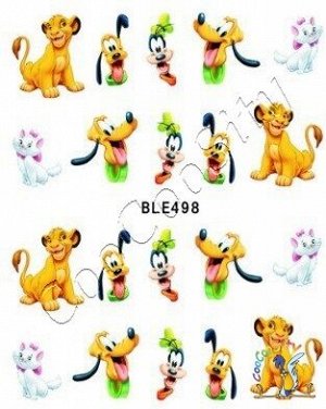 Слайдер-дизайн для ногтей мультяшки BLE498