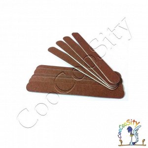 Набор пилок деревянных для натуральных ногтей 127*15*1,6мм, 180/180 коричневая 50 шт