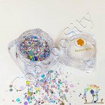 Блестки для ногтей микс Nail Diamond Sullmar EP04, 5 гр