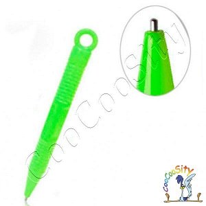 Кисть магнит-ручка для росписи ногтей зеленый корпус