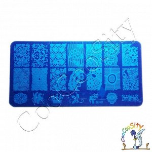 Пластина для стемпинга BC-01, 6х12см.