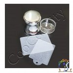 штамп для стемпинга Серебро + 2 скрапера, 5,5х3,5 см
