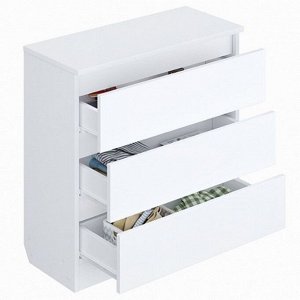 Комод детский Polini kids, 80х35х80 см., 3 ящика, цвет белый