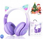 Наушники беспроводные &quot;Кошачьи ушки&quot;, светящиеся, CAT EAR STN-28 PRO, 400 mAh