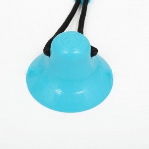 Игрушка для собак "Шар для лакомств на присоске", 40 х 8 см, голубая