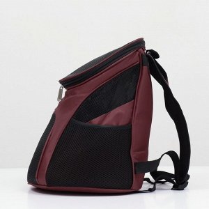 Рюкзак для переноски животных, 31,5 х 25 х 33 см, коричневый