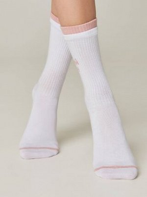 22С-29СП Active Носки жен.хлопковые (Conte) удлиненные носки в рубчик с надписью (437)