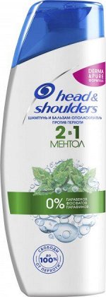 HEAD &amp; SHOULDERS Шампунь и бальзам-ополаскиватель против перхоти 2в1 Ментол 400мл