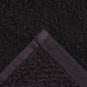 Полотенце махровое Этель цвет чёрный 30х60см, 350 г/м2, 70% хлопок,30% бамбук