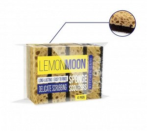 "Lemon Moon" Набор губок для посуды 4шт. 9,6х6,4х3,3см