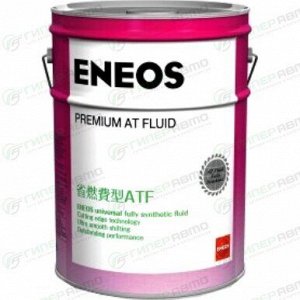 Масло трансмиссионное Eneos Premium AT Fluid, синтетическое, универсальное, для АКПП, 20л, арт. 8809478942056
