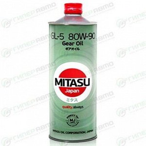 Масло трансмиссионное Mitasu Gear Oil 80w90 минеральное, API GL-5, для МКПП и мостов, 1л, арт. MJ-431/1