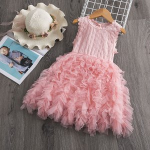 Платье для девочки, цвет розовый персик