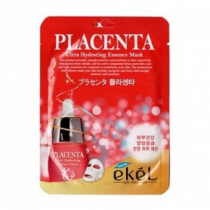 Тканевая маска с плацентой Ekel Placenta Ultra Hydrating Essense Mask