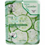 Маска-салфетка для лица с экстрактом огурца 3W Clinic Fresh Cucumber Mask Sheet