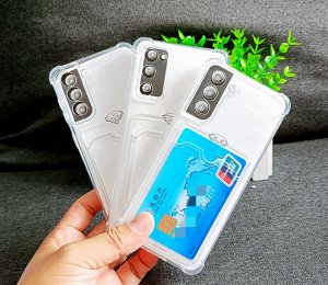 Силиконовый чехол Card Holder для Realme / Xiaomi / Samsung / Honor