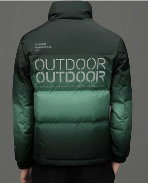 Куртка мужская зимняя с двумя боковыми карманами, цвет градиент темно-зеленый