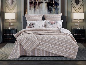 Постельное белье с одеялом (ЕВРО) Верона (бежевый) Print Cotton комплект