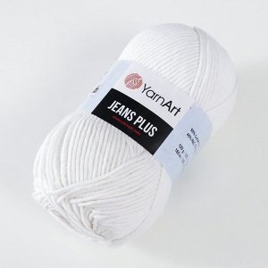 Пряжа для вязания спицами, крючком YarnArt, Jeans plus, 55% хлопок, 45% акрил, 160 м/100 г, (74 нежно-розовый)
