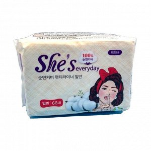 Прокладки ежедневные гигиенические She's everyday 66 шт