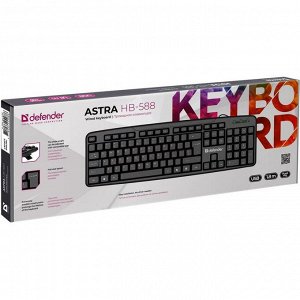 Клавиатура Defender Astra HB-588 (черн.), м/медиа, 104 кл. + 20 доп. кл., USB, 45588