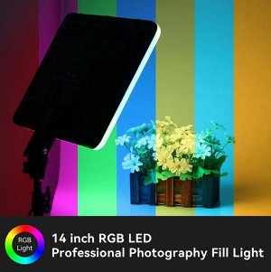 Профессиональная лампа RGB-LED Professional Photography Fill Light PM60, 60см 24 дюйма для фото и видео съёмки, осветитель, видеосвет + штатив