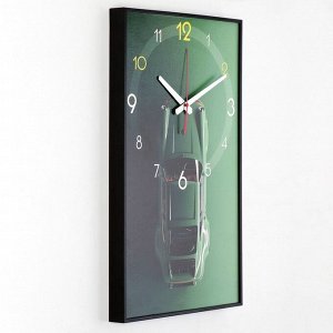 Часы-картина настенные, интерьерные "Машина", плавный ход, 1АА, 57 х 35 х 4 см