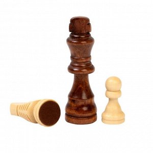 Шахматы "Золотая классика" (доска дерево 30 х 30 см, фигуры дерево, король h=8 см)