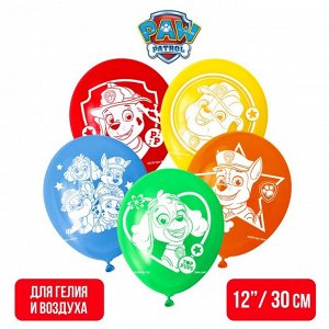 Воздушные шары "Paw patrol", Щенячий патруль (набор 5 шт) 12 дюйм