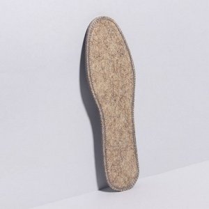 Стельки для обуви, УТЕПЛЕННЫЕ, двухслойные, фольгированные, окантовка, 39 р-р, пара, цвет серый