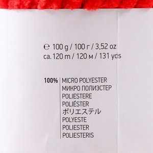 Пряжа "Dolce" 100% микрополиэстер 120м/100гр (748 красный)