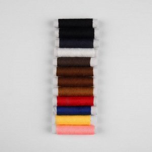 Швейный набор, 45 предметов, в сумочке ПВХ, 7,5 x 7,5 x 16,5 см,цвет МИКС