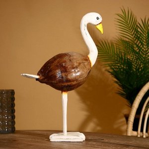 Сувенир "Птичка" албезия, кокос 35х15х50 см