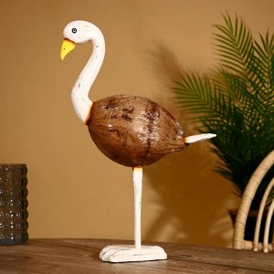 Сувенир "Птичка" албезия, кокос 35х15х50 см