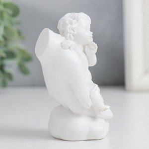 Сувенир полистоун "Белоснежный ангел в ладони" МИКС 8х4,5х4 см