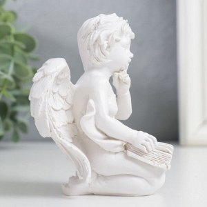 Сувенир полистоун "Белоснежный ангел с книгой" МИКС 9,5х7,5х6,5 см