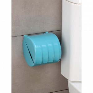 Держатель для туалетной бумаги Regular, 15,5x12,2x13,5 см, цвет голубой