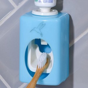 Выдавливатель для зубной пасты механический «Колибри», голубой