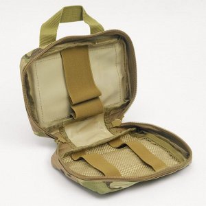 Подсумок медицинский, тактический, отрывной, камуфляж мультикам, 19 х 15 см