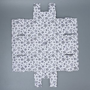 Складная коробка белая «Звезды», 15х15х15 см