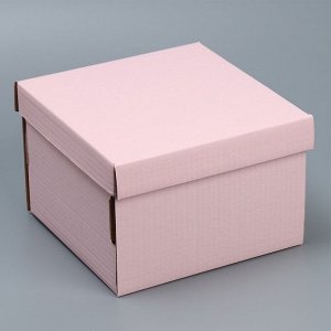 Складная коробка «Розовая», 22х22х15 см