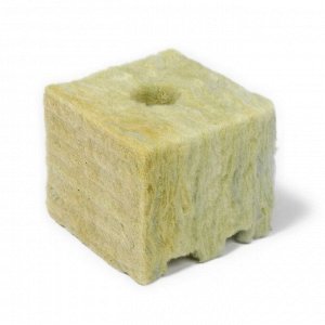 Субстрат «Эковер» минеральная вата в кубе для рассады растений, отверстие 20 x 15 мм, 7.5 x 7.5 x 6.5 см