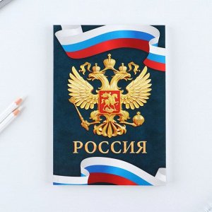 Ежедневник А5, 80 л,  в подарочной коробке "Россия"