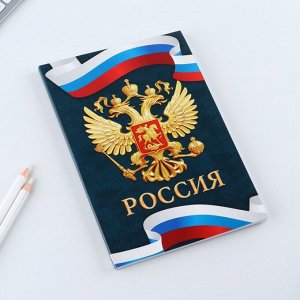 Ежедневник А5, 80 л,  в подарочной коробке "Россия"